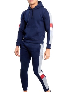 ชุดวอร์มกีฬาผ้าฝ้ายลายทางแบบใหม่สำหรับผู้ชาย ชุดวอร์มผ้าฟลีซไซส์ใหญ่ ชุดออกกำลังกายพิมพ์ลายประดับเพชร - Product Image 4