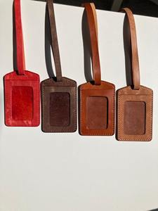 Etiqueta de equipaje de cuero de viaje bonita almacenada Etiqueta de maleta personalizable para mujeres y hombres - Product Image 4