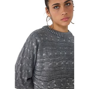 Suéter de Punto Casual Vintage para Mujer, 100% Algodón, Transpirable, Tejido a Crochet, con Estampado de Leopardo, para Invierno - Product Image 3
