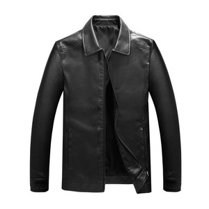 Abrigo de cuero Chaqueta de cuero Pu Abrigo de motocicleta Logotipo personalizado Otra tela Solapa de hombre Nuevo 2024 Otoño Chaqueta de mediana edad para hombres - Product Image 2