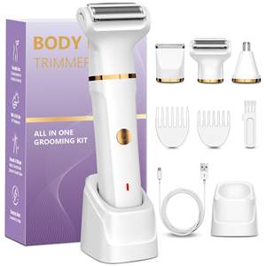Tondeuse corporelle 3-en-1 étanche IPX7 pour femme avec base de charge Type-C, pour maillot, aisselles, bras, nez et zones intimes - Product Image 2