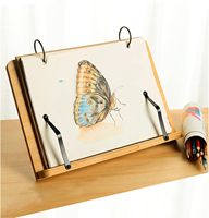 Support de livre en bois pour la lecture Lot de 2 porte-livre pliable en bois support de cuisine tour support de lecture pour manuel ordinateur portable