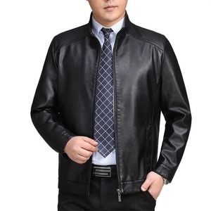 Veste en cuir véritable à col rabattu pour homme, hiver, coupe slim, imperméable, coupe-vent, style streetwear, mode, veste décontractée pour moto - Product Image 4