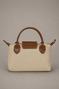 Women's Natural Linen Woven Mini Tote Bag | <b>Summer</b> Top Handle <b>Handbag</b> | Custom Logo OEM ODM Wholesale - Product Image 3
