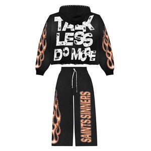 Conjunto Deportivo Duradero 100% Algodón, Ropa Deportiva para Gimnasio y Jogging, Traje Deportivo Unisex de Moda, Ropa Casual Urbana, Sudadera con Capucha y Pantalones Jogger de Color Liso, Tendencia - Product Image 6