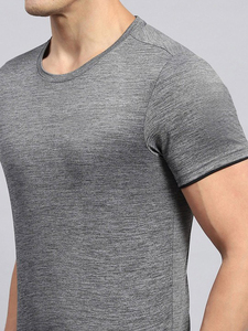 Ensemble short d'été en coton et polyester uni à manches courtes Ensemble short 2 pièces pour hommes - Product Image 4