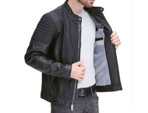 Chaqueta de Invierno de Cuero Genuino para Hombre, Estilo Moderno, Cuello Alto, Manga Larga, Transpirable, de Secado Rápido, Alta Calidad, Último Diseño - Product Image 3