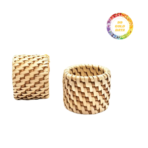 ห่วงผ้าเช็ดปากทำจากหวายธรรมชาติมีขนาดและสีที่กำหนดเองทำด้วยมือโดยช่างฝีมือที่มีทักษะสำหรับการออกแบบโต๊ะที่หรูหรา - Product Image 1