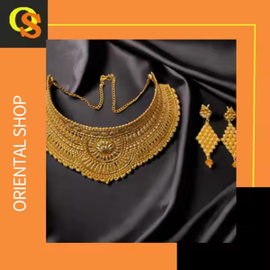 ชุดต่างหูสร้อยคอพร้อมทอง22K ชุดต่างหูสร้อยคอสไตล์อินเทรนด์ - Product Image 3