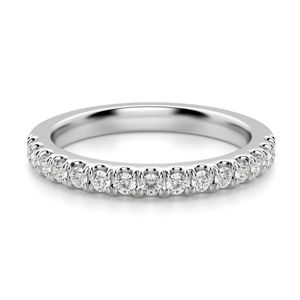 Round Diamond Half Eternity Band Para Mujer - Product Image 3
