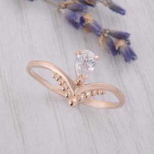 Boho เครื่องประดับ925เงินแท้สีขาวแหวนพลอยบุษราคัมเครื่องประดับเงินแฮนด์เมดเครื่องประดับสำหรับผู้หญิงของขวัญแต่งงานสำหรับผู้หญิง - Product Image 4