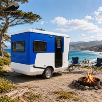 Mini-caravane personnalisée légère et remorquable pour le camping hors réseau