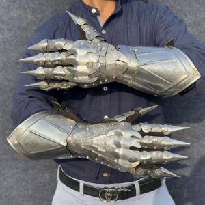 Par de guantes medievales, disfraz de Halloween de juego de rol de Metal pulido, el mejor regalo para él - Product Image 2