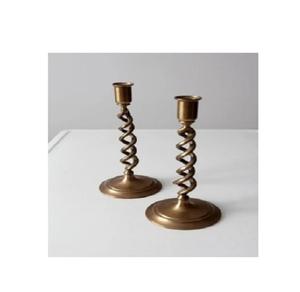 Candelabros DE BODA dorados Candelabros de vidrio Portavelas de metal de latón Portavelas de metal Pieza central de boda - Product Image 6