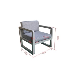 Set di Mobili da Esterno DELFI in 4 Pezzi Grigio, Resistente per Giardino, Terrazza e Balcone - Product Image 2