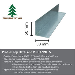 1,15mm BMT Z275 aleación de acero galvanizado Canal en U compatible con ASTM pared almacén esquina proyectos corte personalizado - Product Image 2