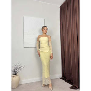 SARI 20195 ELBISE - SARI - Product Image 1
