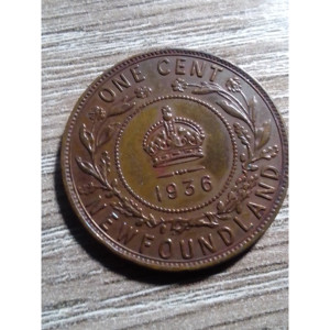1936 Vintage One Cent <b>Coin</b> <b>Pouch</b> Newfoundlander Metal Purse Numismatic Collectors Must-have - Product Image 1