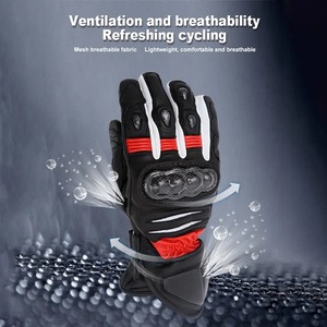 Avec votre propre logo Gants de moto noirs Anti Impact Motocross Doigt complet Gants de moto pour hommes Gants tactiques d'extérieur - Product Image 3