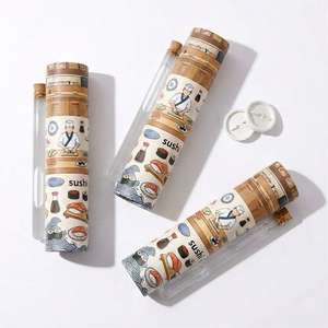 Tubo de Papel Cilíndrico Vertical para Empacar <span class=keywords><strong>Sushi</strong></span>, Caja Cilíndrica para Rollos de <span class=keywords><strong>Sushi</strong></span> con Sistema Push-Pop, Logotipo Personalizado - Product Image 1