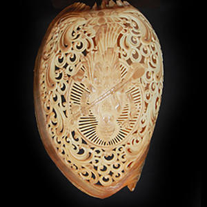 Sculpture art BIJOUX SEASHELL avec Sculpture Art Style Religieux Shell Motif 22x12 Taille - Product Image 4