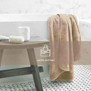 Juego de Albornoz de 3 Piezas Juego de Toallas de Baño de Algodón Egipcio-Altamente Absorbente 100%, Incluye Bata + 2x Toallas 140x70, 90x50 Cm, Beige - Product Image 6