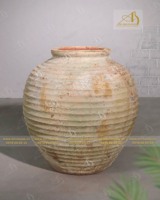 Art-home keramik AN546H110 Modern keramik kuning galvanis pot bunga penanam rumah taman Hotel dekorasi Mini