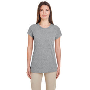 Nouvel Arrivage T-shirt Femme en Polyester de Haute Qualité Coupe Slim Manches Courtes Col Rond Logo Personnalisé Couleur Unie Écologique pour - Product Image 4