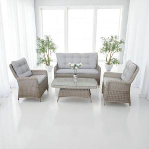 VT3 <b>Poly</b> <b>Rattan</b> Sofa Set Comfortable Faux Wicker <b>Furniture</b> for Living Room and Workshop for Patio Leisure Seating - Product Image 4
