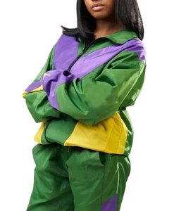 Chándal cortavientos de poliéster para correr de Invierno para mujer con estampado personalizado de dos piezas transpirable de secado rápido al por mayor - Product Image 3