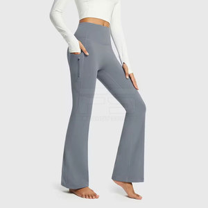 Active Fitness Wear Flare <b>Leggings</b> <b>Tummy</b> <b>Control</b> Yoga <b>Gym</b> Fashion Women High Waist Spandex/Nylon Lightweight Breathable - Product Image 4