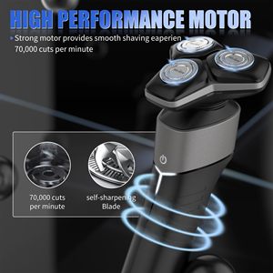 Rasoir Électrique Rotatif pour Hommes avec Technologie de Détection, Étanche IPX7, Tondeuse à Barbe et Cheveux, Verrouillage de Sécurité pour Utilisation Faciale et Application en Camping-Car - Product Image 4