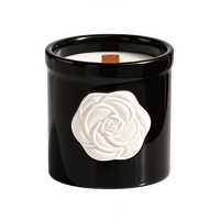 CAMET Vente en gros de bougies parfumées en céramique noire de luxe, ensemble cadeau, pot à bougie créatif en relief avec emballage personnalisé