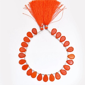 Natural <b>Red</b> Onyx 8x12mm Fancy Cut Pear Gemstone Faceted Pear Briolette 8inch Strand Loose <b>Beads</b> - Product Image 4