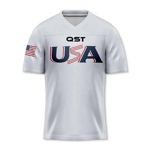 Camisetas de fútbol americano personalizadas, Unisex UNIFORMES DE EQUIPO, ropa deportiva transpirable de poliéster 100% sublimada corta, OEM, venta al por mayor a granel - Product Image 3