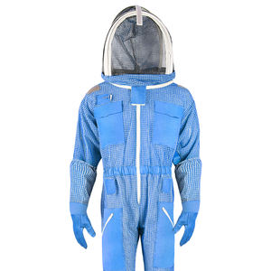 Traje de apicultor ventilado azul profesional de diseño personalizado, cubierta de trabajo profesional de etiqueta privada para apicultura, ropa personalizada - Product Image 5
