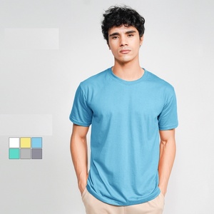Camisetas de algodón orgánico 100% con cuello redondo para hombre, cómodas camisetas coloridas de alta calidad con cuello redondo, fabricante de Bangladesh - Product Image 1