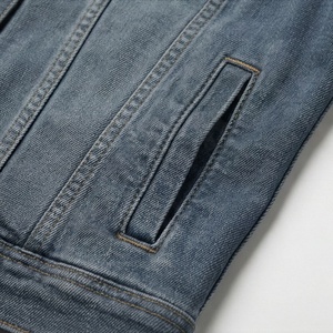 Veste en jean pour femmes sur mesure en gros, coton, hiver, unie, grande taille, tendance, décontractée, vêtements d'extérieur, couleur personnalisée - Product Image 5