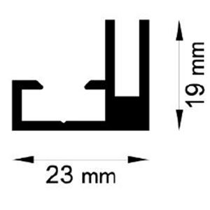 Profilo del telaio di tensione, un lato 19 mm - Product Image 4