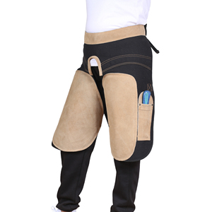 Leather Farrier <b>Chaps</b> Adjustable Horse Shoeing Apron Blacksmith Protection Gear for <b>Riding</b> Stable Work - Product Image 3