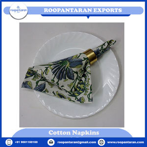 Serviette Offre Spéciale en pur coton brodée imprimée à la main à la mode et réutilisable pour la table à dîner et les mariages - Product Image 4