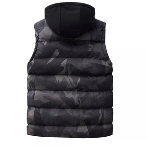 2025 Popular superventas nuevo chaleco de algodón sin mangas de camuflaje para hombres Chaleco de negocios delgado de Color sólido - Product Image 2