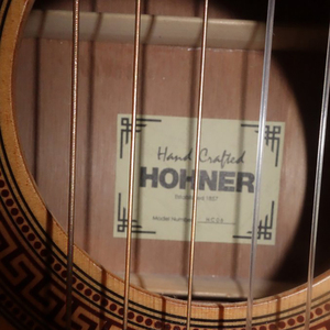 جيتار للمبتدئين بحجم كامل 39 بوصة، جيتار كلاسيكي بأوتار نايلون، طراز هونر الأصلي HC06 - Product Image 6