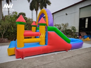 Château gonflable Doctor Dolphin pour enfants 300x270x213CM Tissu PVC Glissière Maison de rebond Souffleur 3 personnes 135KGS - Product Image 2