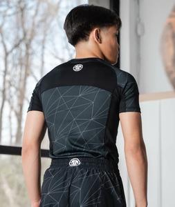 เสื้อรัดรูปคอตั้งพิมพ์ลายดิจิทัลแบบแห้งเร็วสำหรับผู้ใหญ่2025ผู้ชาย - Product Image 5