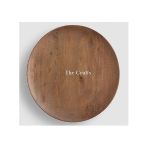 Sous-plat en bois de qualité supérieure, forme ronde, pour mariage, fête et événements - Product Image 3