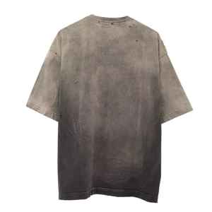 2025 camisetas cuadradas de peso pesado de alta calidad para hombre, camiseta de gran tamaño con lavado ácido, camiseta recortada personalizada para hombre - Product Image 2