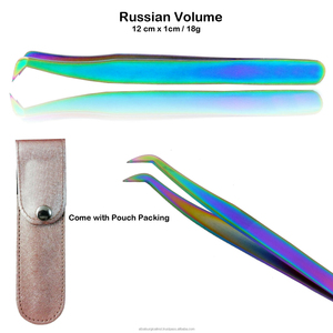 Extension de cils pince à épiler Volume Isolation individuelle cils arc-en-ciel 2D-8D ensemble pince à cils droite et incurvée - Product Image 5