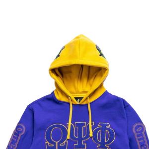 Noir Orange Sororités pull à capuche Université Logo porter 100% coton imprimé motif anti-rétrécissement tricoté polaire 340g automne - Product Image 2