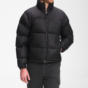 Veste en duvet coupe-vent décontractée pour hommes, vente en gros de blouson bombardier à motif tissé de couleur unie chaud et épais d'hiver personnalisé, 20 - Product Image 1